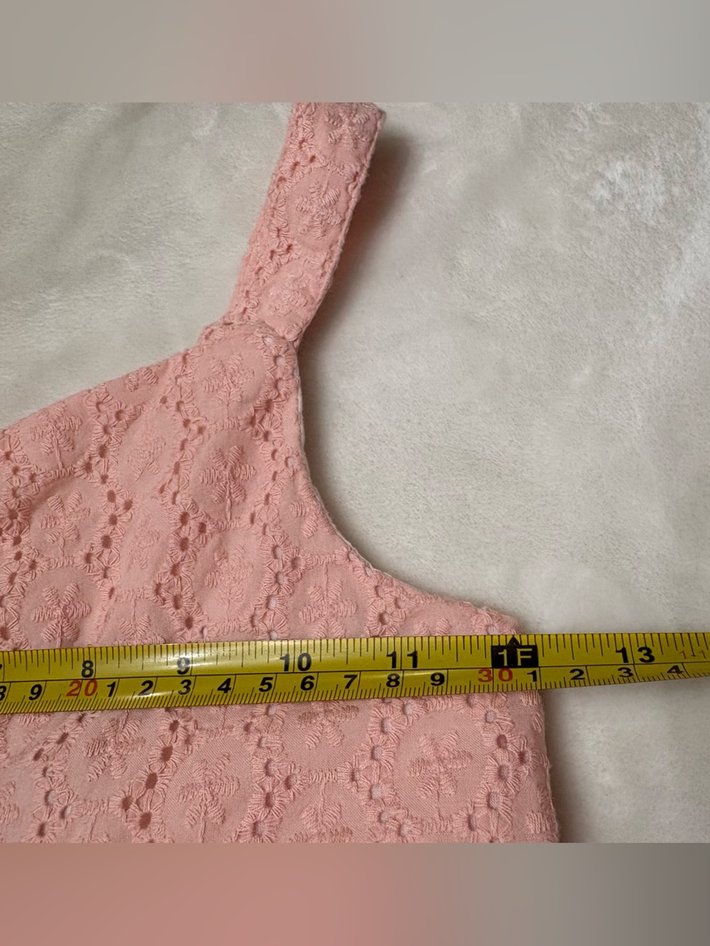 Joie Girls Size 7 Pink Eyelet Sundress Cotton Sweetheart family pictures Dress - Picture 9 of 9